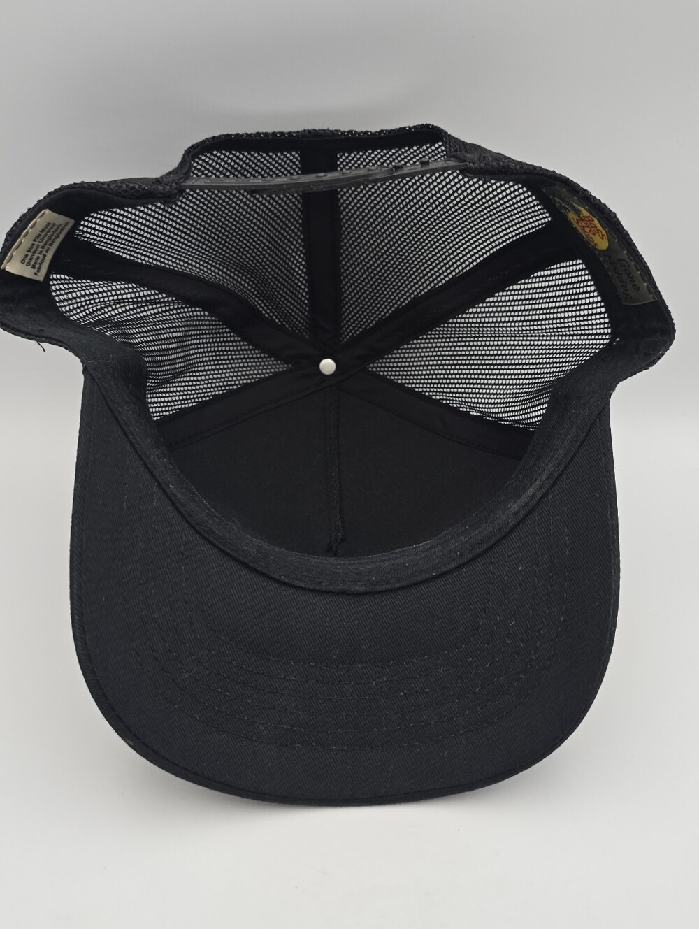 Bass Pro Shops Black Trucker Adjustable Snapback Hat - Picture 6 of 7